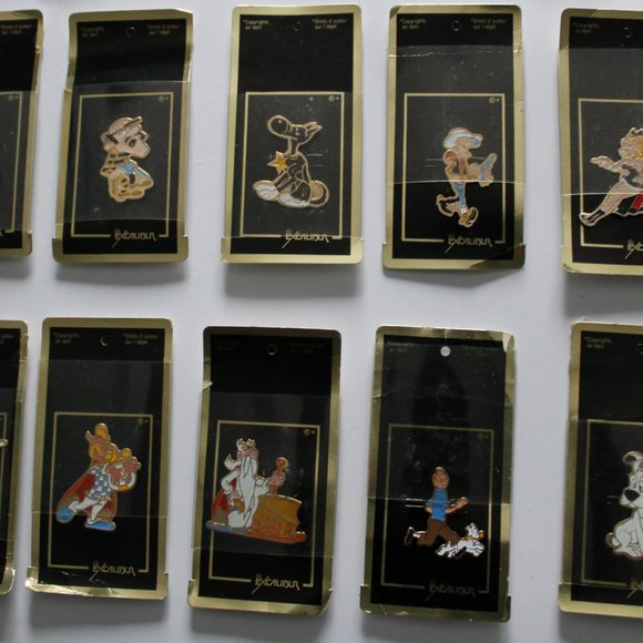 Excalibur Vintage Tintin, Astérix et Obélix and Lucky Luke Enamel Pin - Picture 4 of 16